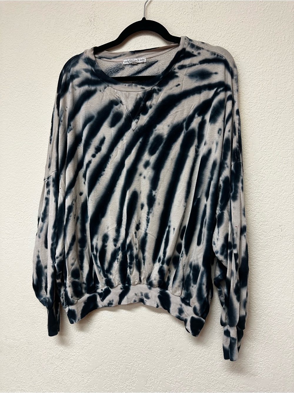 Young Fabulous & Broke Juliette Tie Dye Crew Neck Sweatshirt Blue Safari Size L - Picture 4 of 4